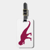 Maroon Dinosaur Gepäckanhänger (Vorderseite vertikal)