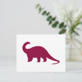 Maroon Dinosaur Postkarte (Stehend Vorderseite)