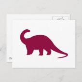 Maroon Dinosaur Postkarte (Vorne/Hinten)