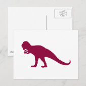 Maroon Dinosaur Postkarte (Vorne/Hinten)