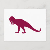 Maroon Dinosaur Postkarte (Vorderseite)