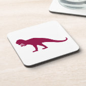 Maroon Dinosaur Untersetzer (Linke Seite)