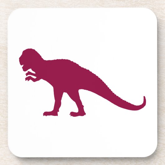 Maroon Dinosaur Untersetzer (Vorderseite)
