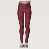 Maroon Distressed Leather Leggings (Vorderseite)