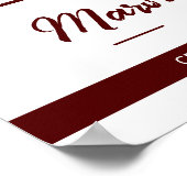 Maroon Edgy Abstrakt Torn Foto Abschluss Poster (Ecke)