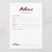 Maroon einfaches modernes Schrift-Design für Absch Hinweiskarte (Vorderseite)