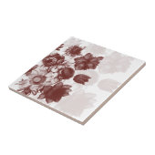 Maroon Elegant Blume Custom Tiles Fliese (Seite)