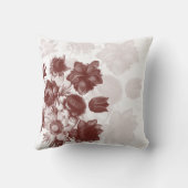 Maroon Elegante Blume Custom Pillows Kissen (Rückseite)