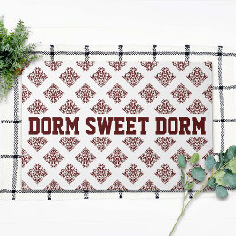 Maroon Extravagant Damask Cool Fun Dorm School Zuh Fußmatte