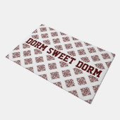 Maroon Extravagant Damask Cool Fun Dorm School Zuh Fußmatte (Schrägansicht)