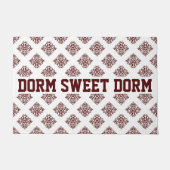 Maroon Extravagant Damask Cool Fun Dorm School Zuh Fußmatte (Vorderseite)