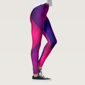 Maroon Farbe geometrische einfache Design Leggings (Rechts)