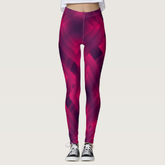 Maroon Farbe geometrische einfache Design Leggings