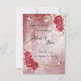 Maroon Farbe Thema in dunkelrot Einladung