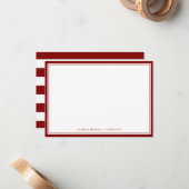 Maroon Flat Note Card Mitteilungskarte (Vorderseite/Rückseite Beispiel)