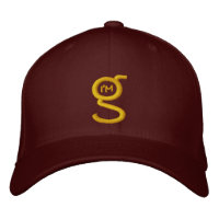 Maroon FlexFit Woll Cap w Gold besticktes Logo