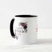 Maroon Floral Mother Day Tasse (Vorderseite Links)