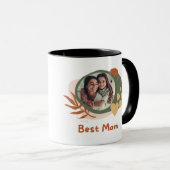 Maroon Floral Mother Day Tasse (VorderseiteRechts)