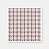 Maroon Floral Pattern Serviette (Vorderseite)