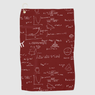 Maroon Formeln Gleichungen Mathe  Golfhandtuch