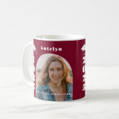 Maroon Foto Abschluss Kaffeetasse (Vorderseite Links)