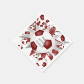 Maroon-Fußball-Stars Geburtstag oder Party Serviette (Ecke)