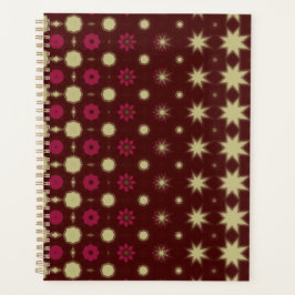 Maroon Geometric design planner Planer