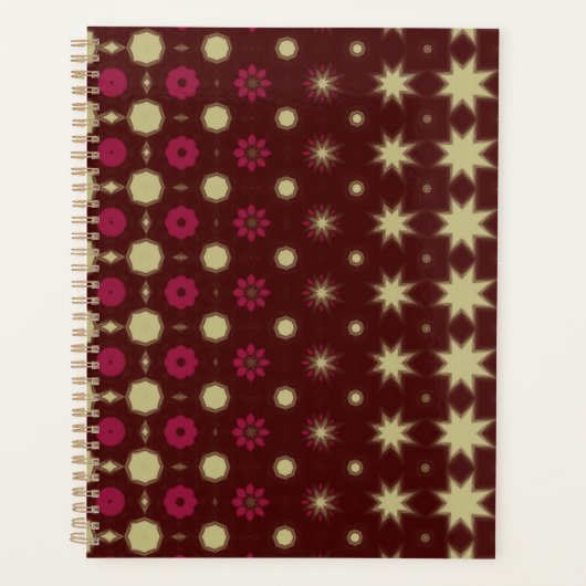 Maroon Geometric design planner Planer (Vorderseite)