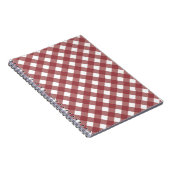 Maroon Gingham-Druck Notizbuch Journal Notizblock (Rechte Seite)