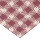 Maroon Gingham Herbst Herbst Kurzer Tischläufer (Ecke)
