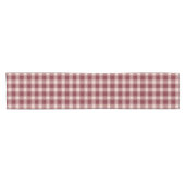 Maroon Gingham Herbst Herbst Kurzer Tischläufer (Horizontal)