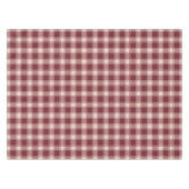 Maroon Gingham Herbst Herbst Tischdecke (Vorderseite (Horizontal))