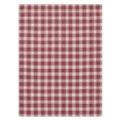 Maroon Gingham Herbst Herbst Tischdecke (Vorderseite)