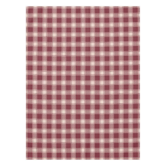 Maroon Gingham Herbst Herbst Tischdecke (Vorderseite)