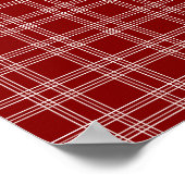 Maroon Gingham Poster (Ecke)