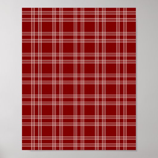 Maroon Gingham Poster (Vorne)