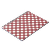 Maroon Gingham Print Notebook Journal Notizblock (Linke Seite)