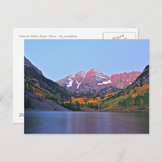 Maroon Glow Postkarte (Vorne/Hinten)