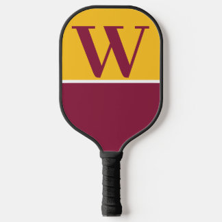 Maroon & Gold 2 Uni Monogram Pickleball Paddel Schläger