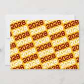 Maroon & Gold 3 Foto Abschluss Vielen Dank Einladung (Rückseite)