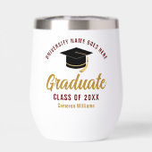 Maroon Gold Abschluss Personalisiert Graduate (Rückseite)