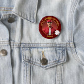Maroon Gold Baseballspieler Foto High School Button (Beispiel)