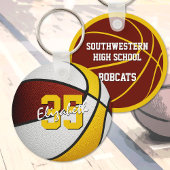 Maroon Gold Basketball Schlüsselanhänger