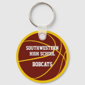 Maroon Gold Basketball Schlüsselanhänger (Rückseite)