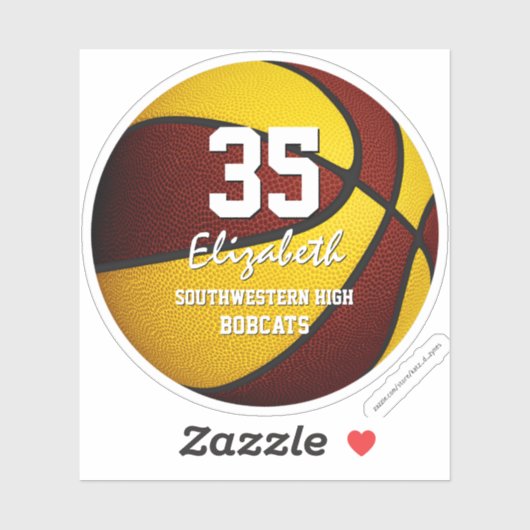 Maroon Gold Basketball Team färbt Bankett Geschenk Aufkleber (Blatt)