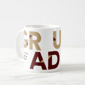 Maroon Gold Big Bold Abschluss für knackige Buchst Kaffeetasse (Vorderseite Links)