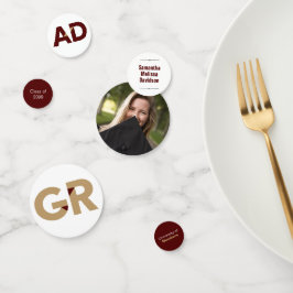 Maroon Gold Big Bold Abschluss für knackige Buchst Konfetti