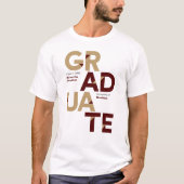 Maroon Gold Big Bold Abschluss für knackige Buchst T-Shirt (Vorderseite)