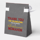 Maroon & Gold Chalkboard Abschluss Geschenkboxen Geschenkschachtel (Rückseite)