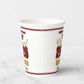 Maroon Gold Class of 2026 Graduation Party Pappbecher (Rechts)